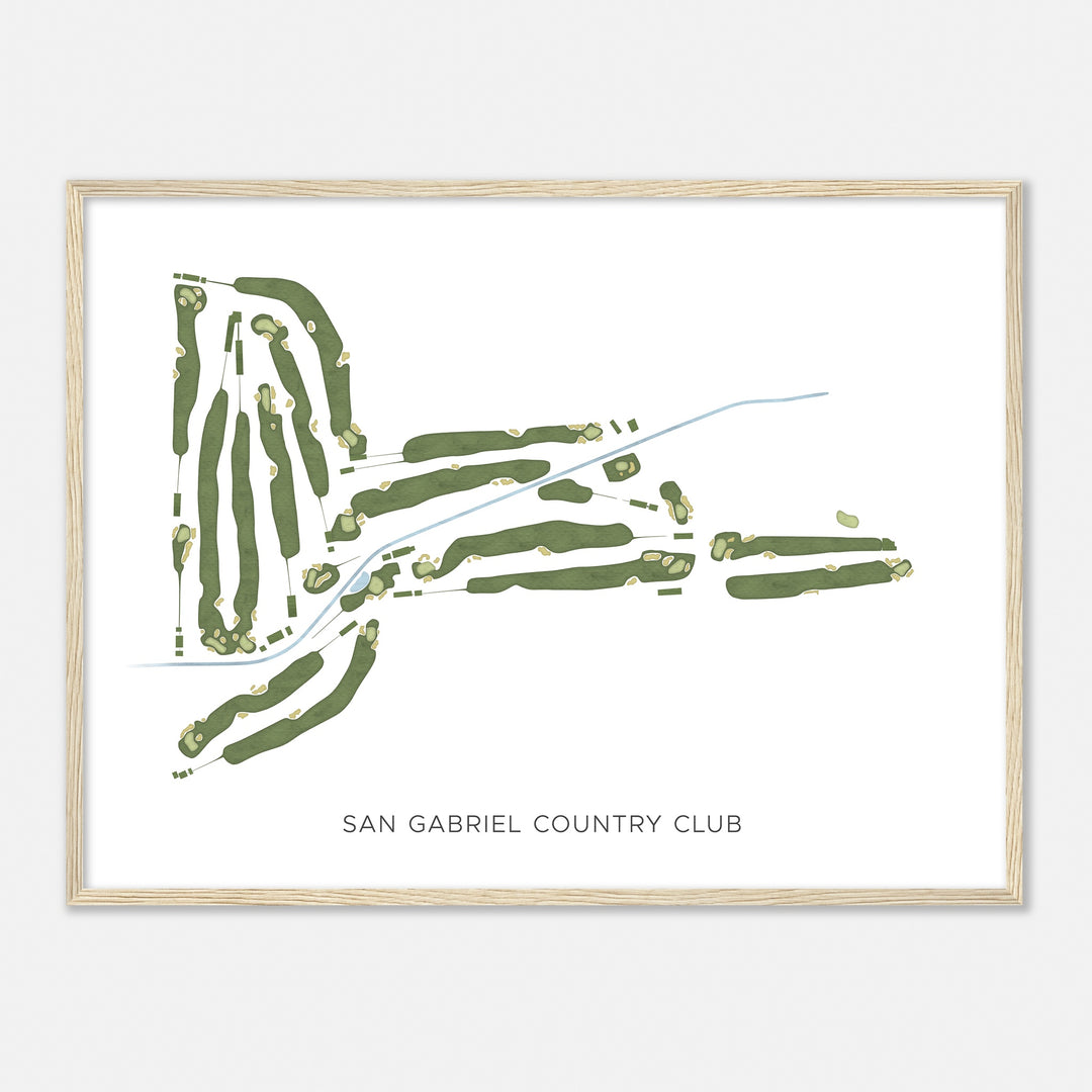 Print of San Gabriel Country Club Modern Map