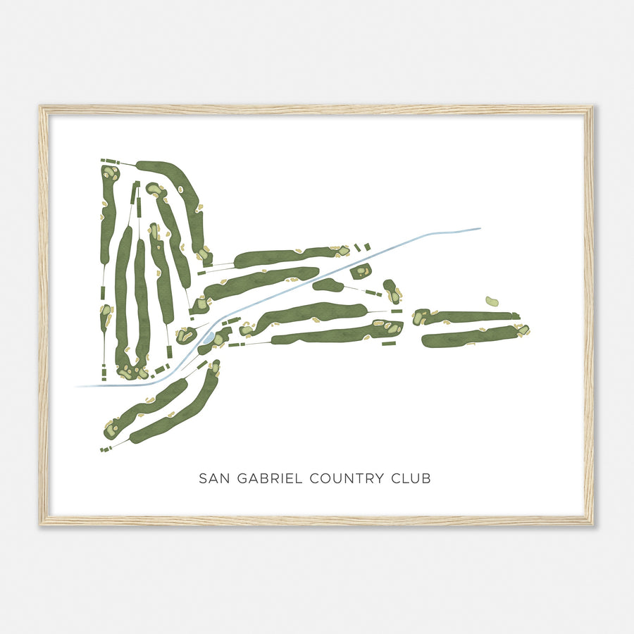 Print of San Gabriel Country Club Modern Map