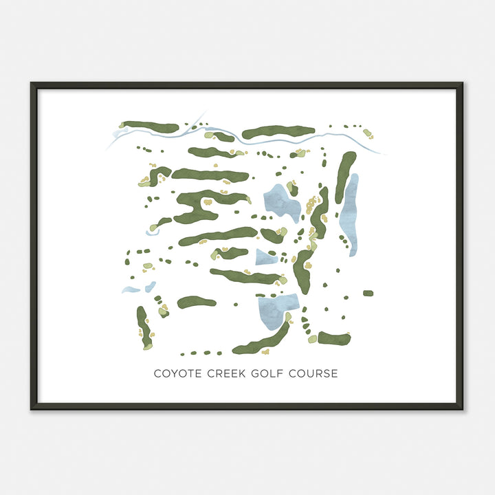 Print of Coyote Creek Golf Course Modern Map