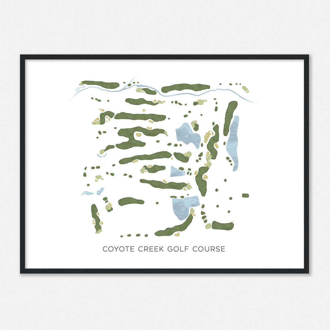 Print of Coyote Creek Golf Course Modern Map