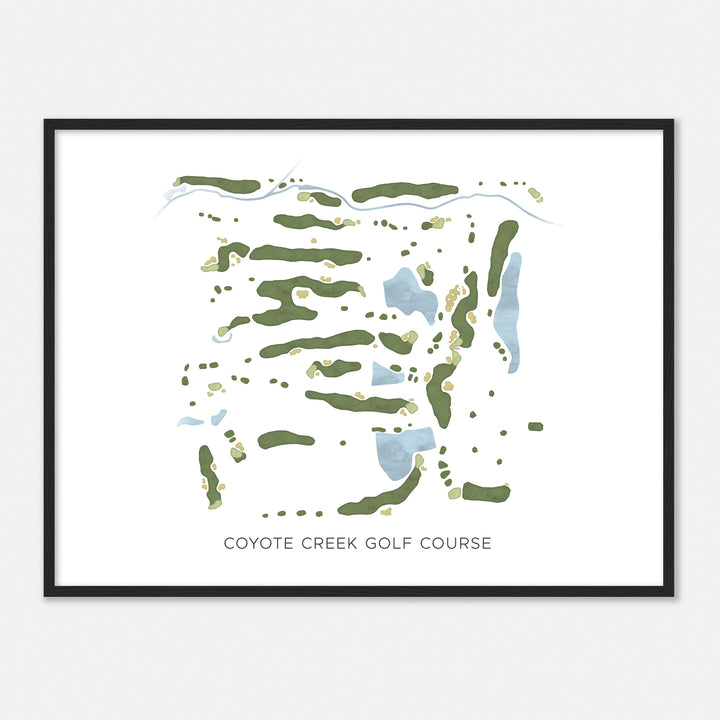 Print of Coyote Creek Golf Course Modern Map