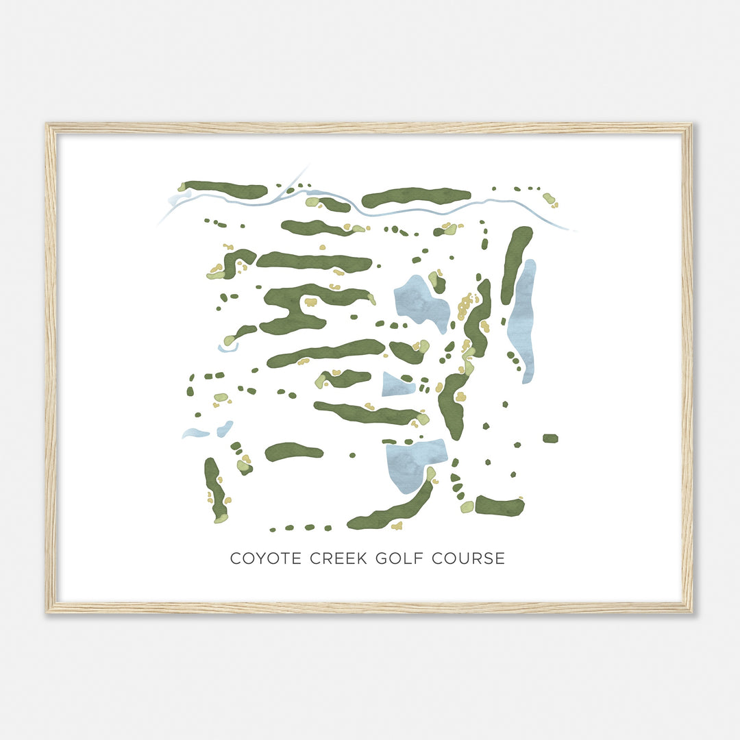 Print of Coyote Creek Golf Course Modern Map