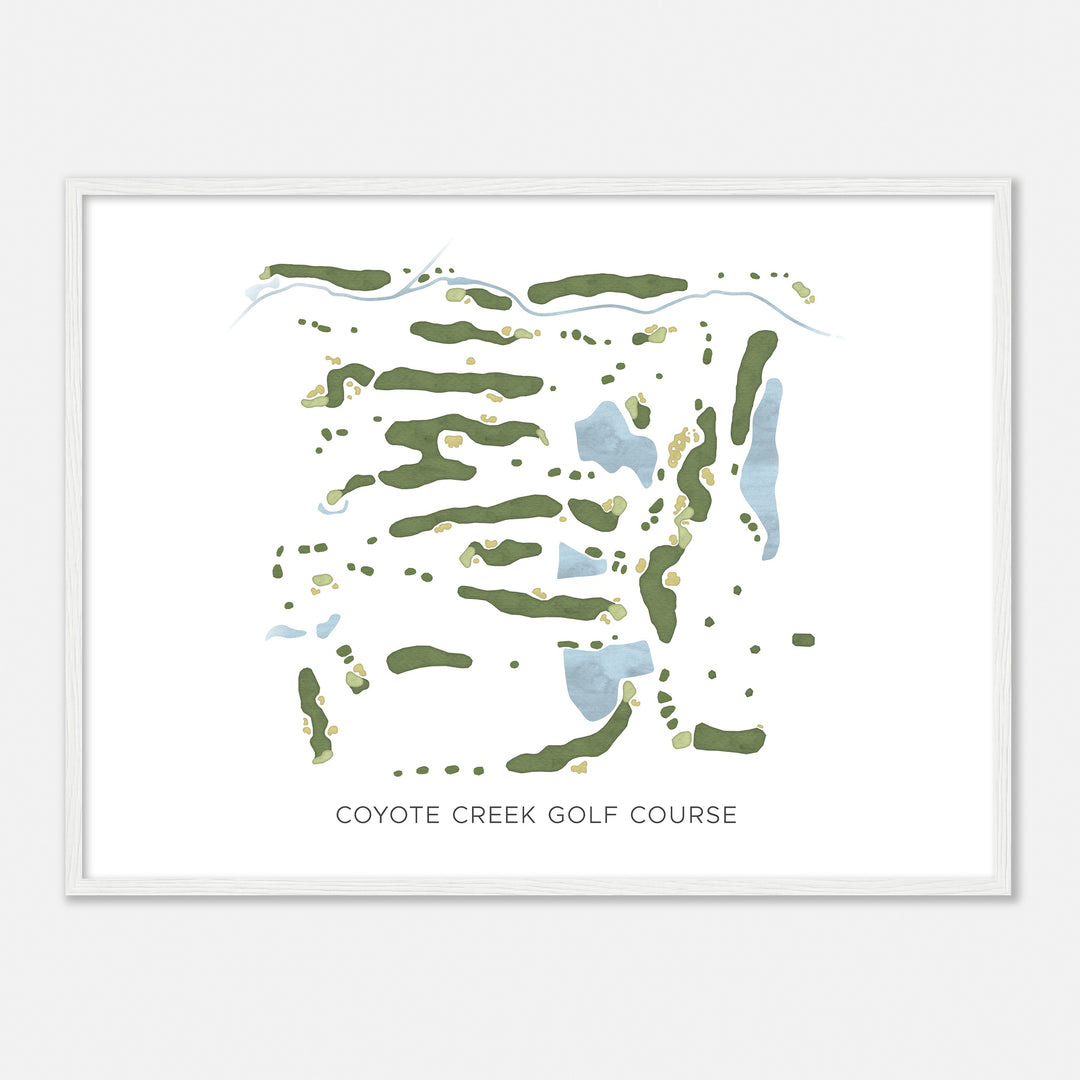 Print of Coyote Creek Golf Course Modern Map