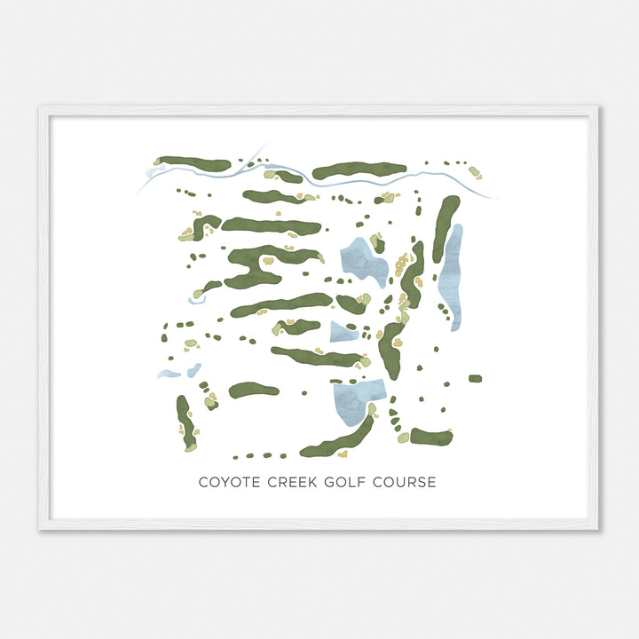 Print of Coyote Creek Golf Course Modern Map