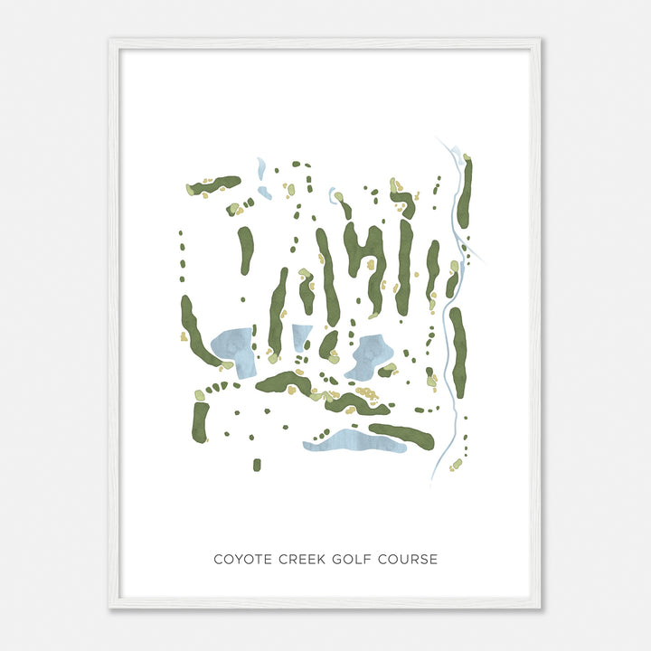 Print of Coyote Creek Golf Course Modern Map