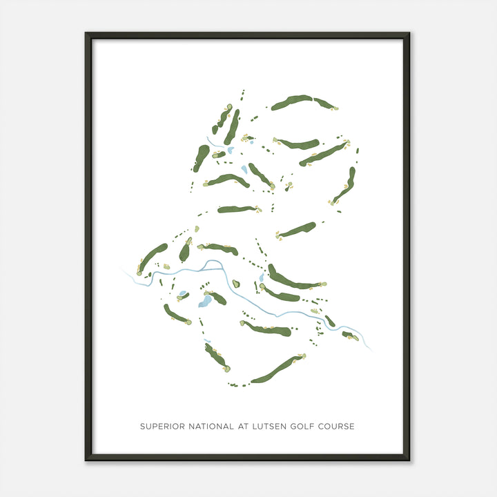 Print of Superior National At Lutsen Golf Course Modern Map