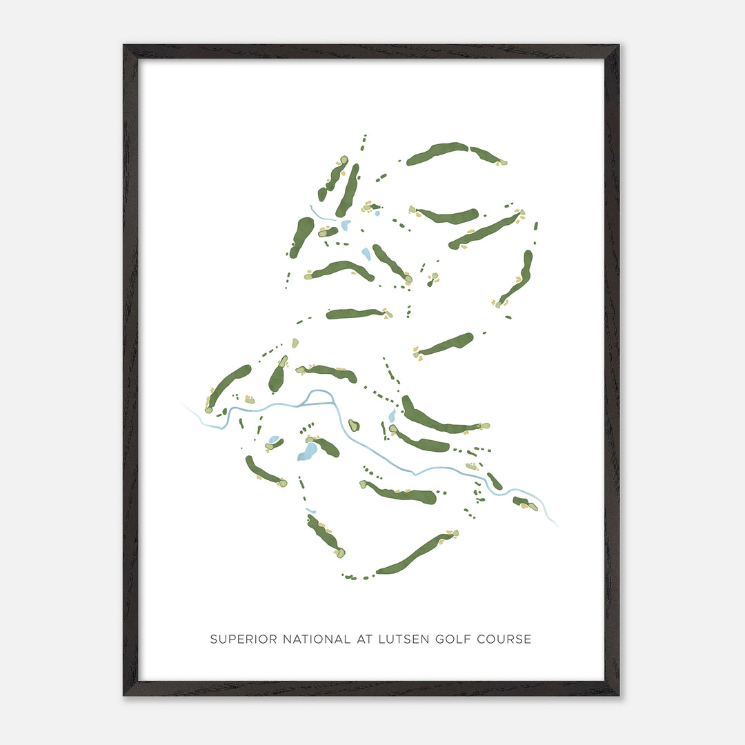 Print of Superior National At Lutsen Golf Course Modern Map