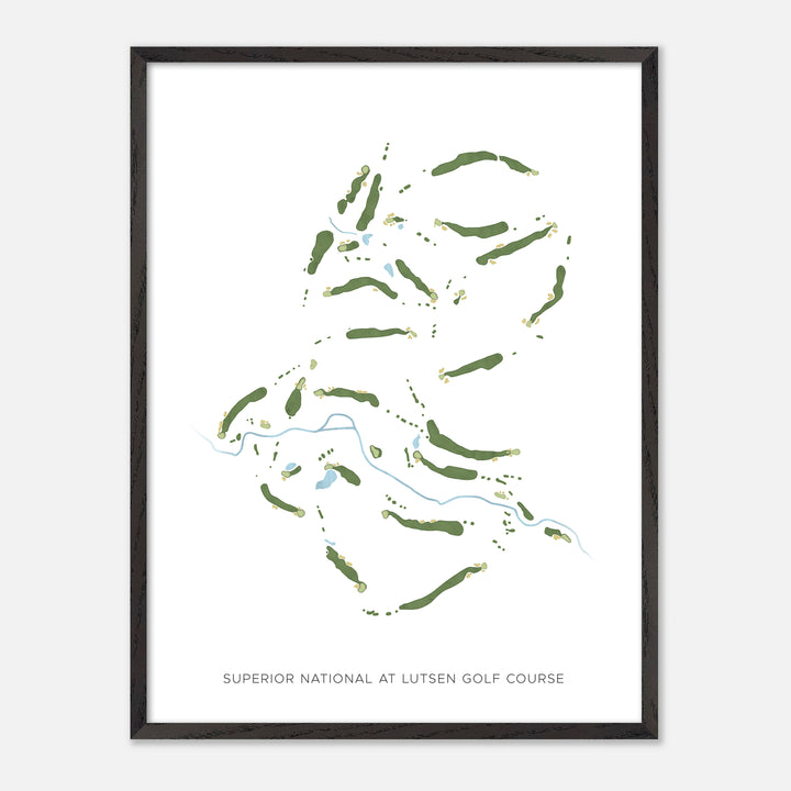 Print of Superior National At Lutsen Golf Course Modern Map