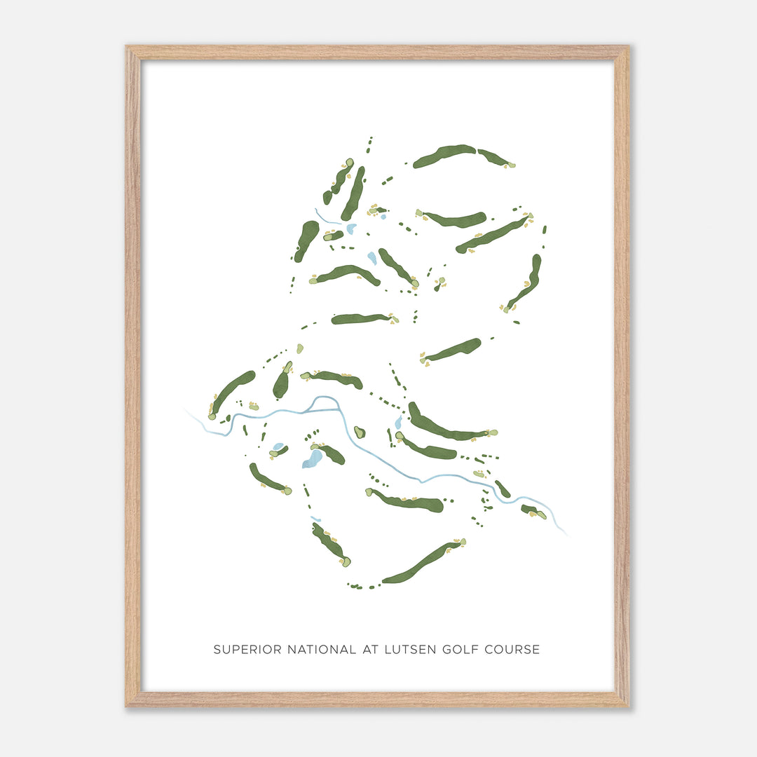Print of Superior National At Lutsen Golf Course Modern Map