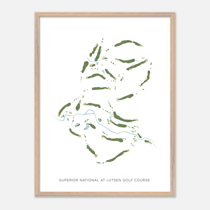 Print of Superior National At Lutsen Golf Course Modern Map