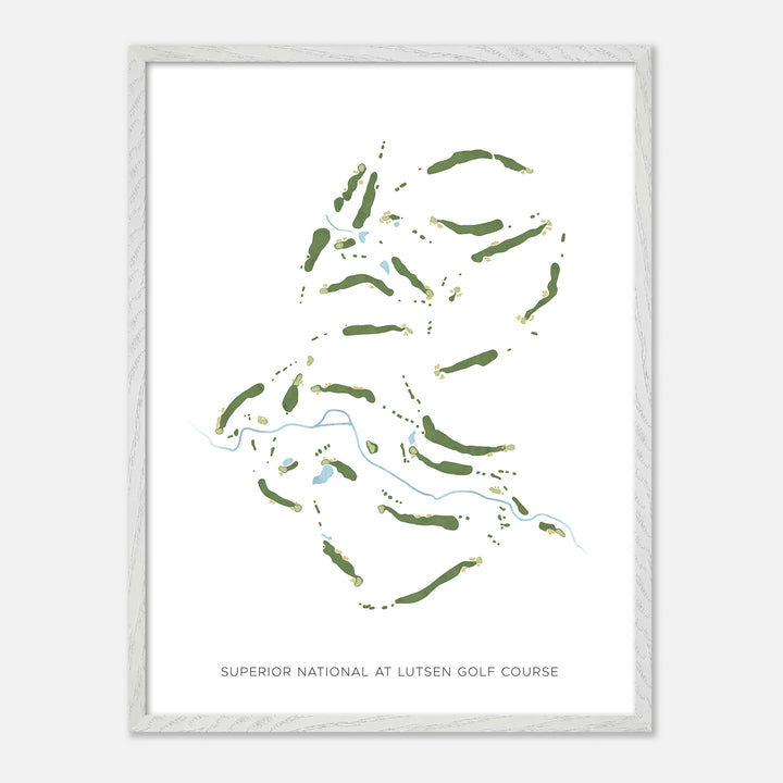 Print of Superior National At Lutsen Golf Course Modern Map