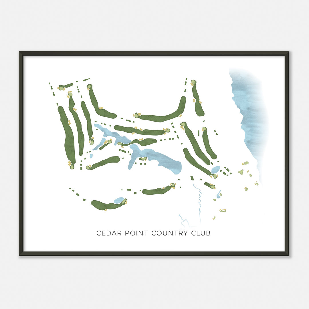 Print of Cedar Point Country Club Modern Map