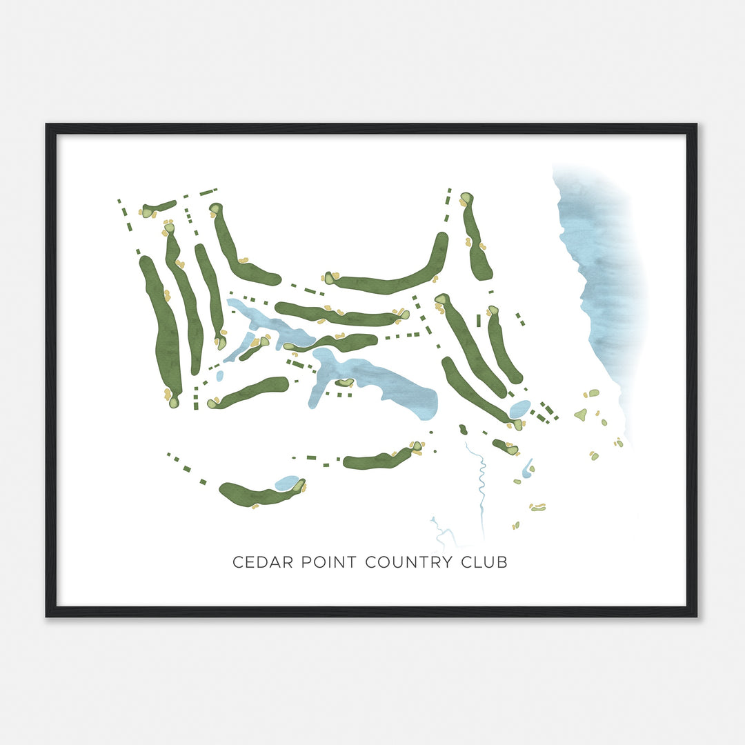 Print of Cedar Point Country Club Modern Map