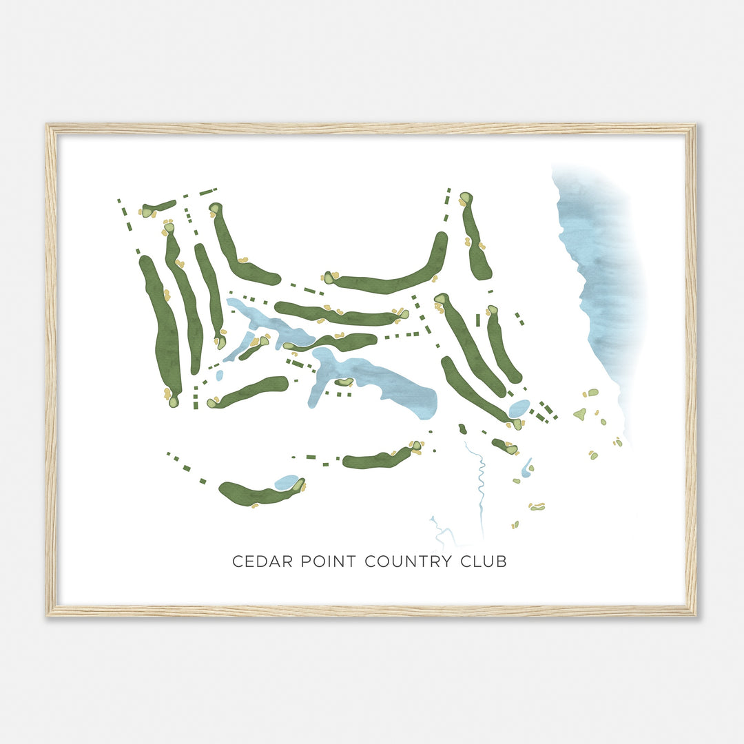 Print of Cedar Point Country Club Modern Map