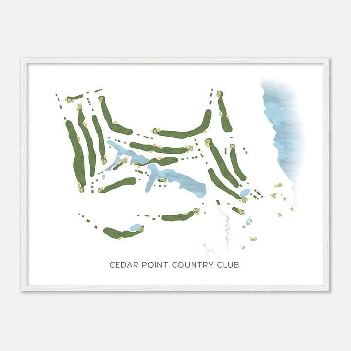 Print of Cedar Point Country Club Modern Map