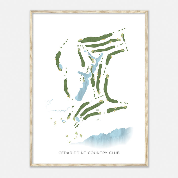 Print of Cedar Point Country Club Modern Map