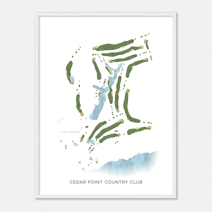 Print of Cedar Point Country Club Modern Map