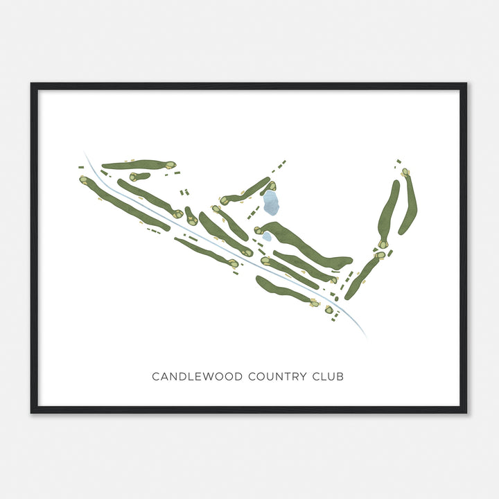 Print of Candlewood Country Club Modern Map