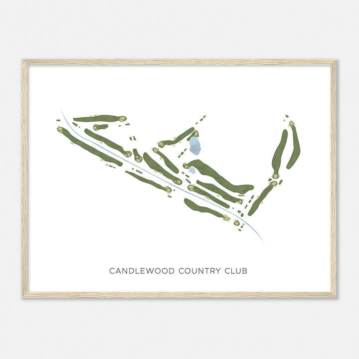 Print of Candlewood Country Club Modern Map