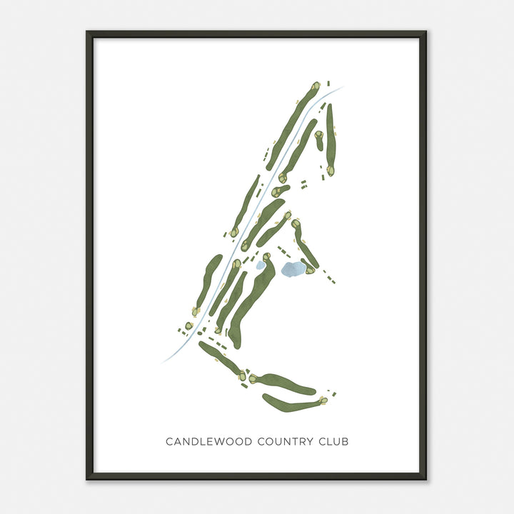 Print of Candlewood Country Club Modern Map