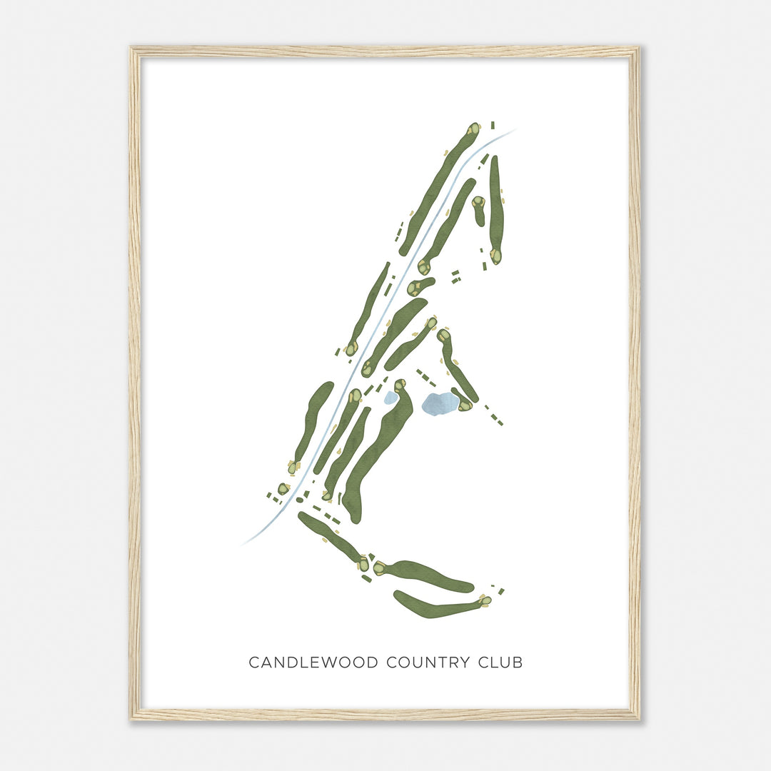 Print of Candlewood Country Club Modern Map