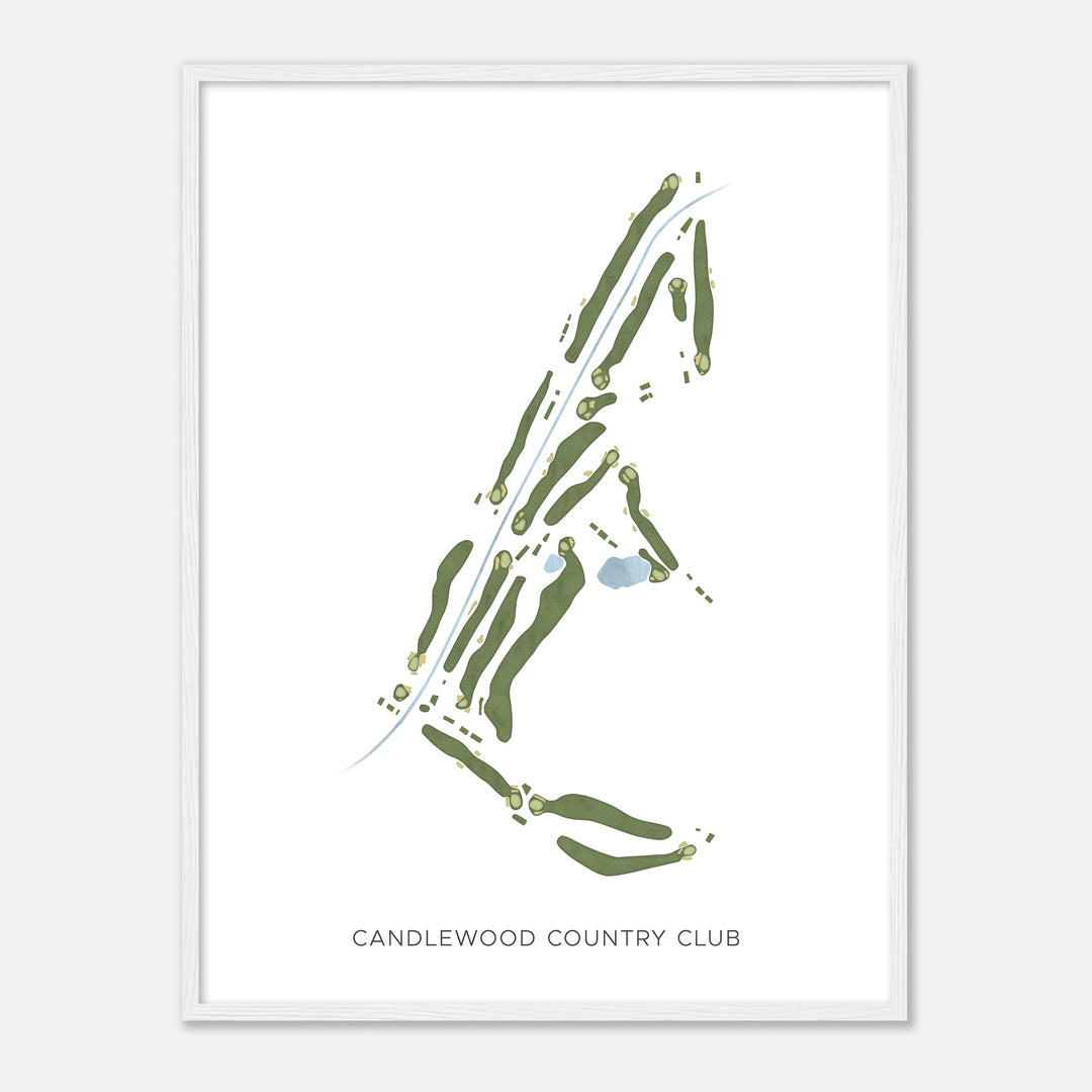 Print of Candlewood Country Club Modern Map