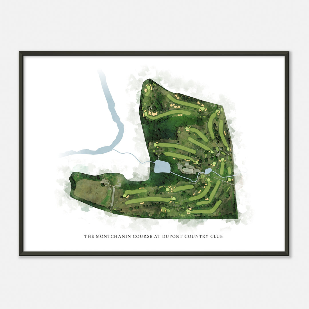 Print of The Montchanin Course At Dupont Country Club Classic Map