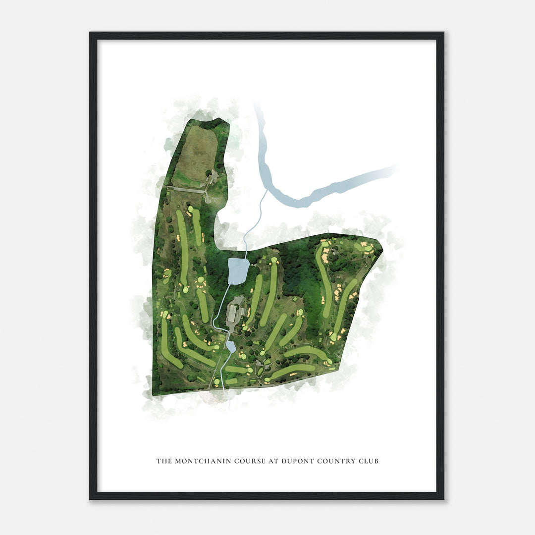 Print of The Montchanin Course At Dupont Country Club Classic Map