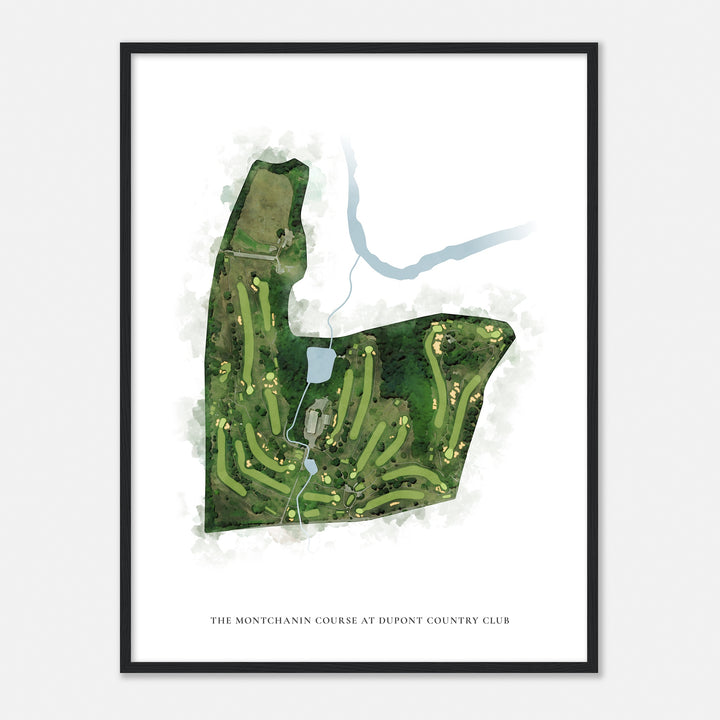 Print of The Montchanin Course At Dupont Country Club Classic Map