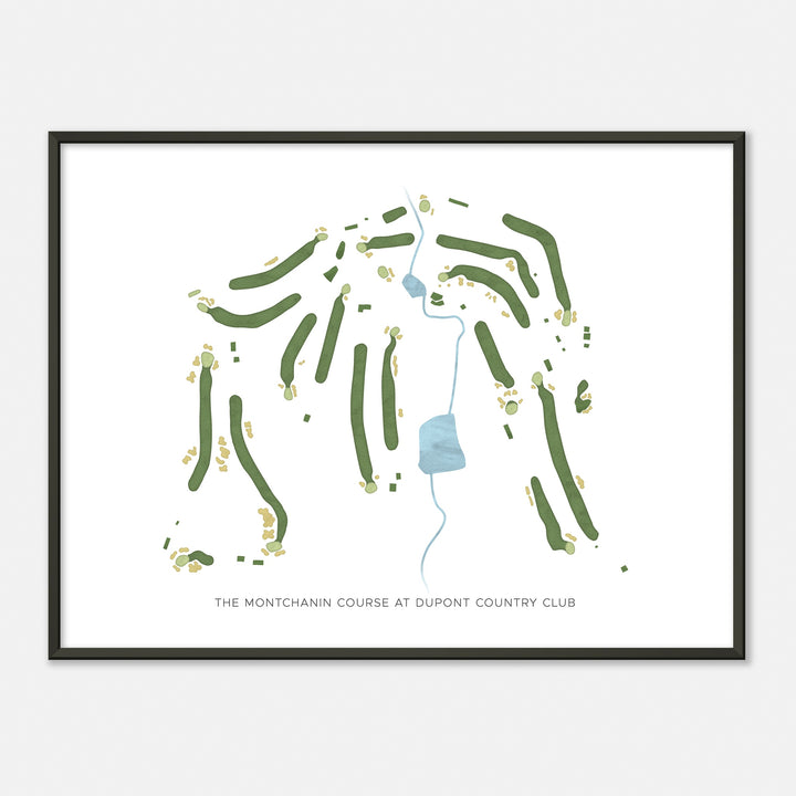 Print of The Montchanin Course At Dupont Country Club Modern Map