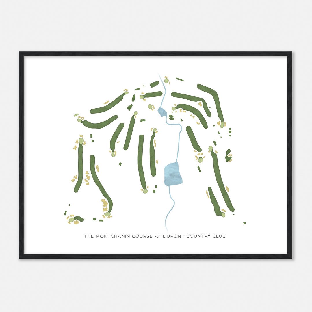 Print of The Montchanin Course At Dupont Country Club Modern Map