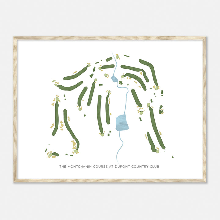 Print of The Montchanin Course At Dupont Country Club Modern Map