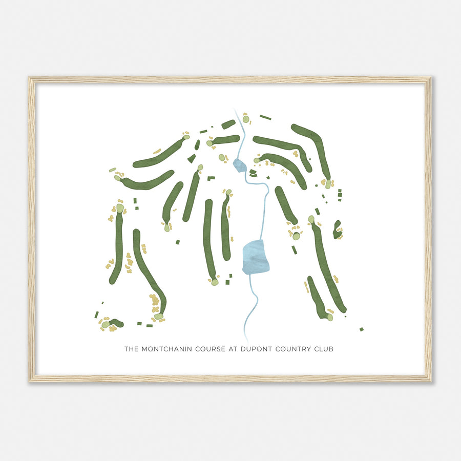 Print of The Montchanin Course At Dupont Country Club Modern Map