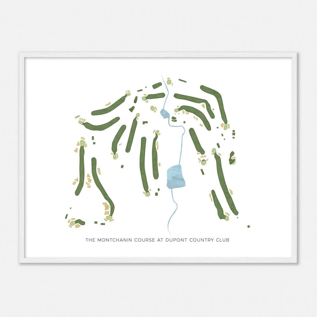 Print of The Montchanin Course At Dupont Country Club Modern Map