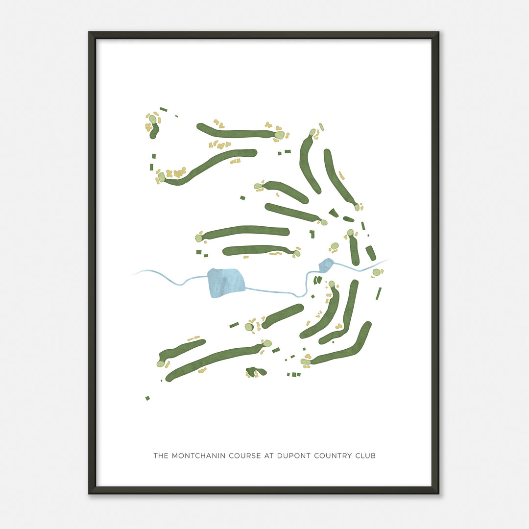 Print of The Montchanin Course At Dupont Country Club Modern Map