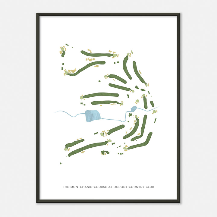 Print of The Montchanin Course At Dupont Country Club Modern Map