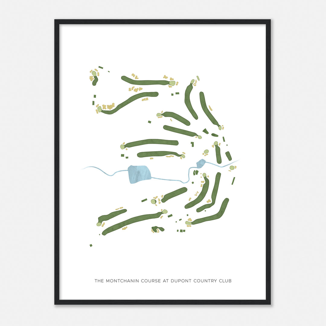 Print of The Montchanin Course At Dupont Country Club Modern Map