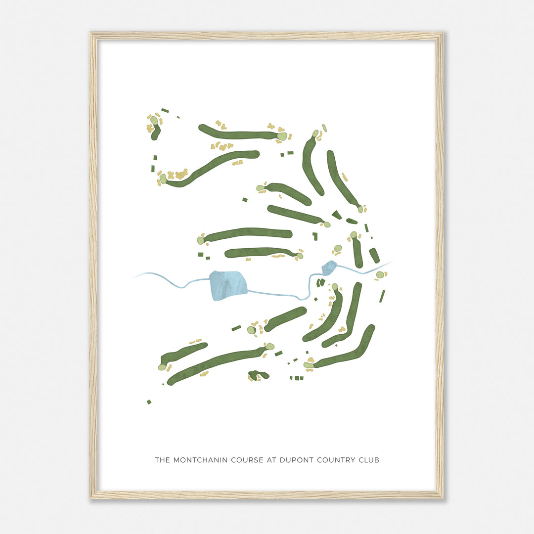 Print of The Montchanin Course At Dupont Country Club Modern Map