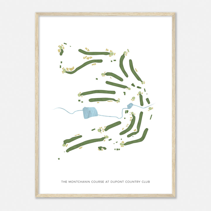 Print of The Montchanin Course At Dupont Country Club Modern Map