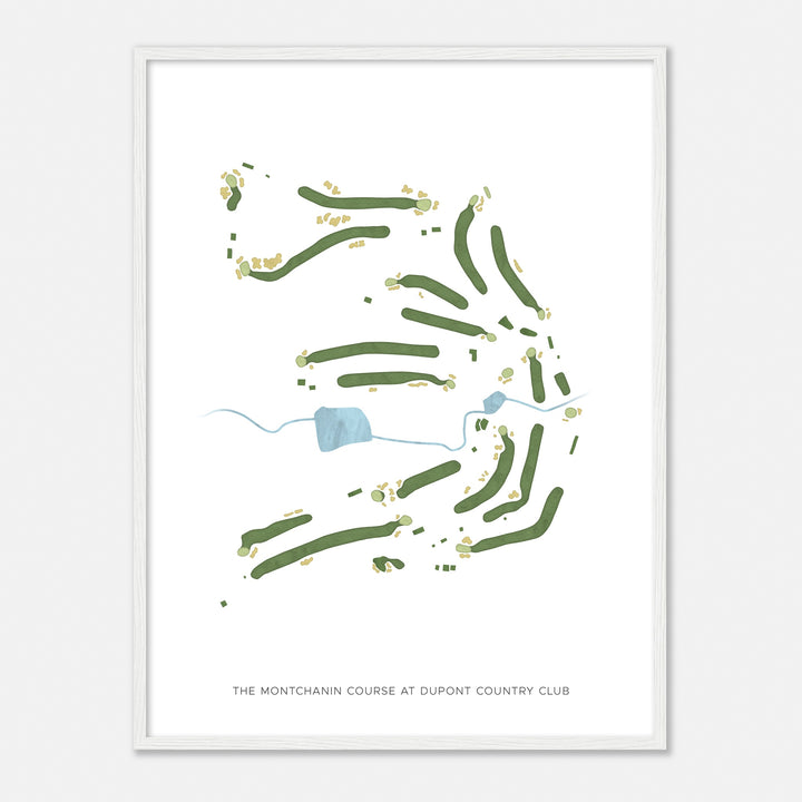 Print of The Montchanin Course At Dupont Country Club Modern Map