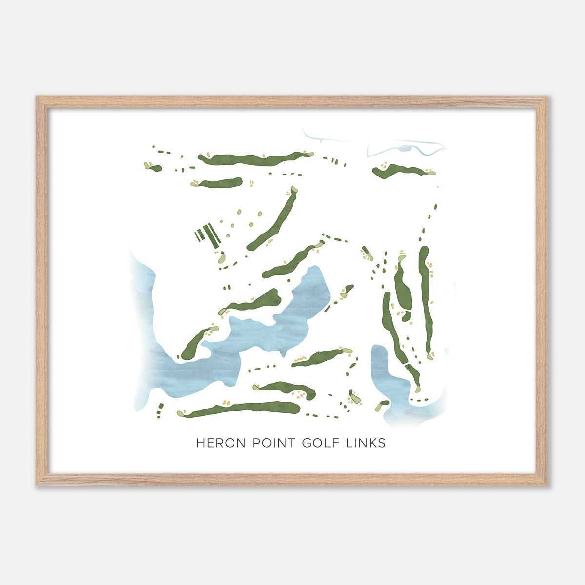 Print of Heron Point Golf Links Modern Map