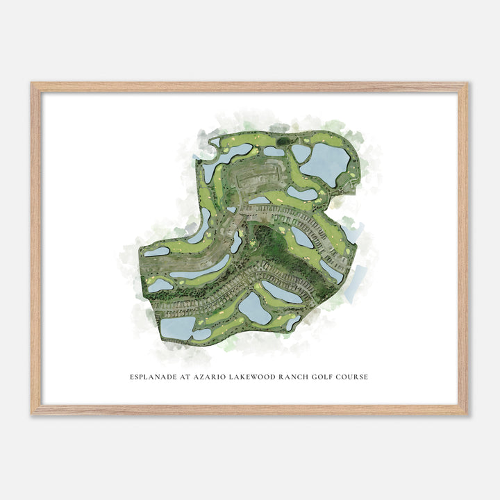 Print of Esplanade At Azario Lakewood Ranch Golf Course Classic Map