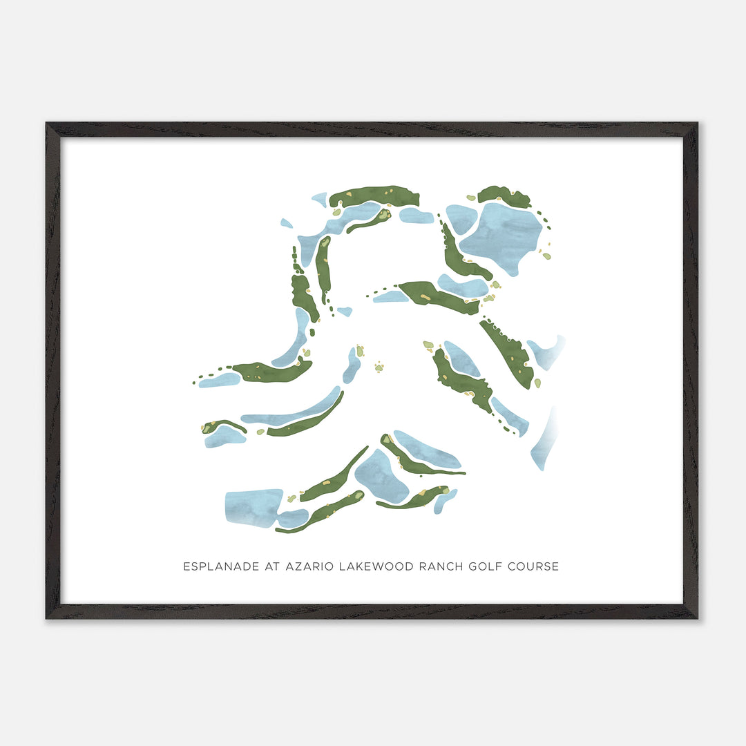 Print of Esplanade At Azario Lakewood Ranch Golf Course Modern Map