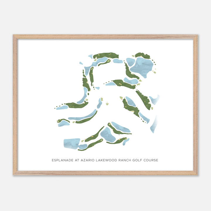 Print of Esplanade At Azario Lakewood Ranch Golf Course Modern Map