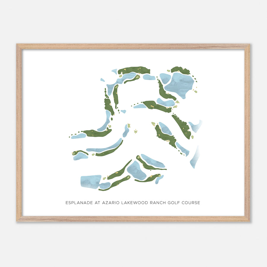 Print of Esplanade At Azario Lakewood Ranch Golf Course Modern Map