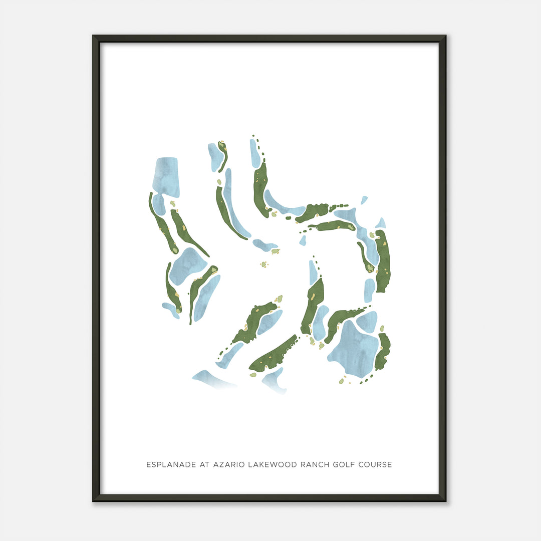 Print of Esplanade At Azario Lakewood Ranch Golf Course Modern Map
