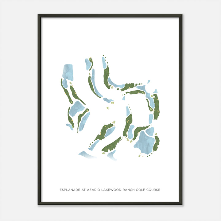 Print of Esplanade At Azario Lakewood Ranch Golf Course Modern Map