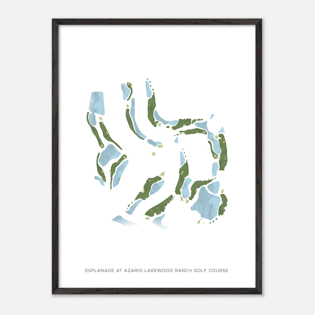 Print of Esplanade At Azario Lakewood Ranch Golf Course Modern Map
