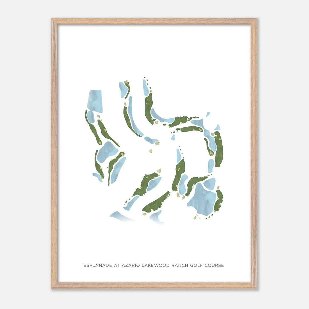 Print of Esplanade At Azario Lakewood Ranch Golf Course Modern Map