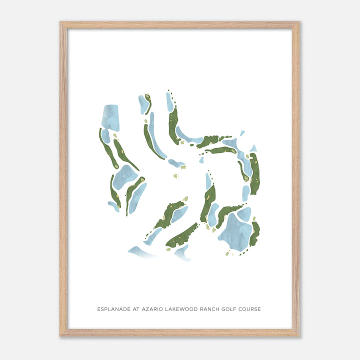 Print of Esplanade At Azario Lakewood Ranch Golf Course Modern Map